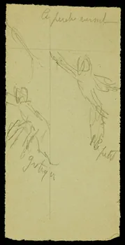 partie d'un ensemble de dessins Piano et chaise 1968.102.1436.7 Photo Mucem