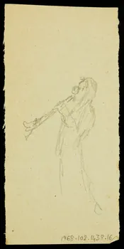 partie d'un ensemble de dessins Esquisses de personnages 1968.102.1438.16 Photo Mucem