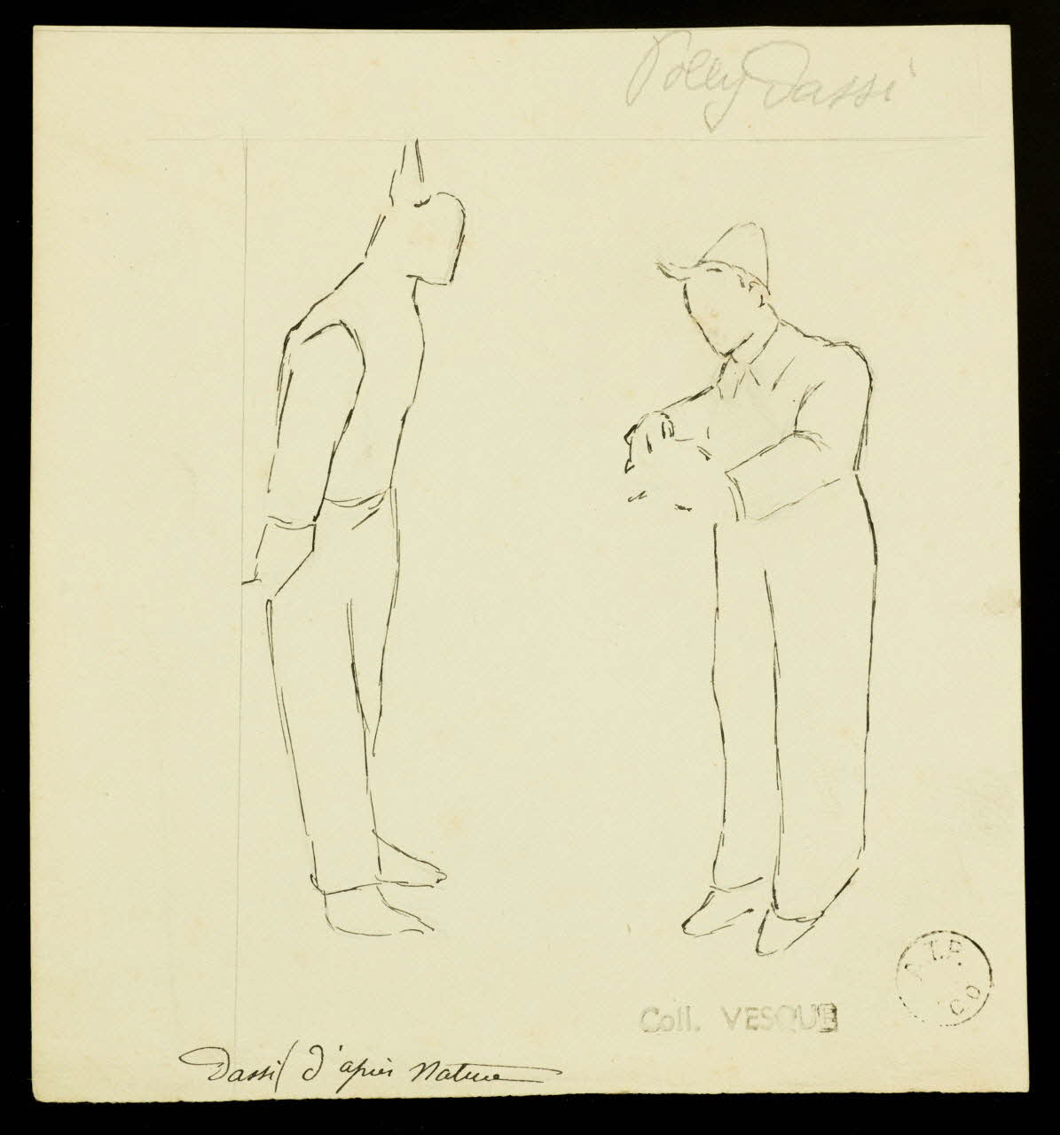 partie d'un ensemble de dessins Polly Dassi 1968.102.1446.2 Photo Mucem