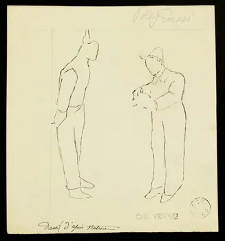 partie d'un ensemble de dessins Polly Dassi 1968.102.1446.2  Photo Mucem