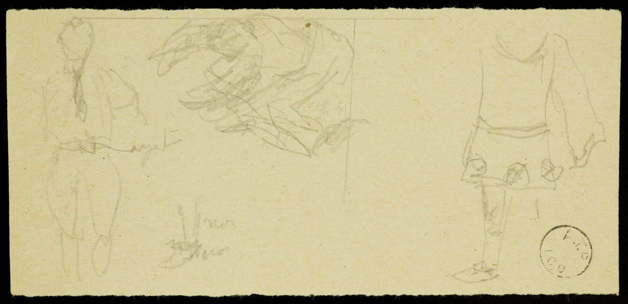 partie d'un ensemble de dessins Croquis de costumes 1968.102.1447.3 Photo Mucem