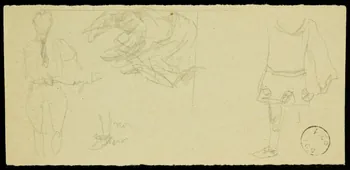 partie d'un ensemble de dessins Croquis de costumes 1968.102.1447.3 Photo Mucem