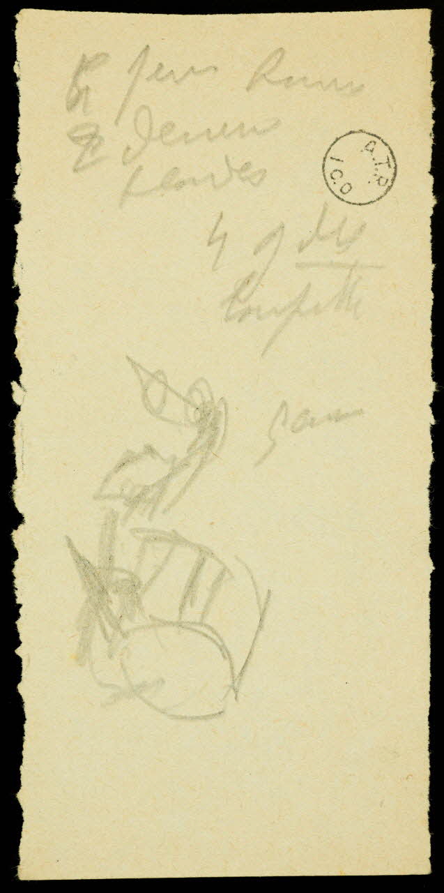 partie d'un ensemble de dessins Esquisses de personnages 1968.102.1453.2 Photo Mucem