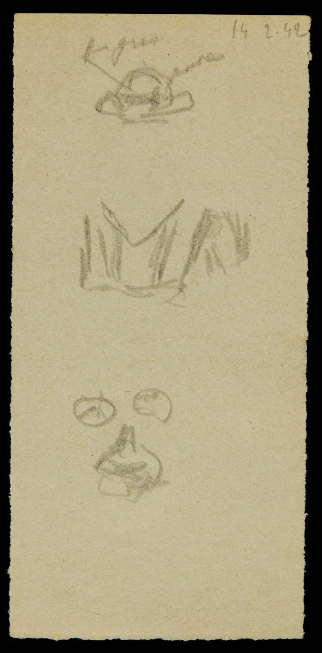 partie d'un ensemble de dessins Ebauche 1968.102.1480.4 Photo Mucem