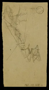 partie d'un ensemble de dessins Installation pour le cirque 1968.102.1486.4  Photo Mucem