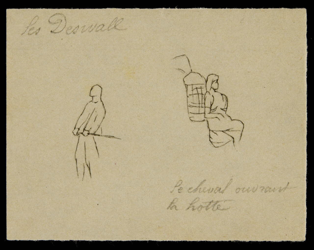 partie d'un ensemble de dessins Les Deswall 1968.102.1487 Photo Mucem