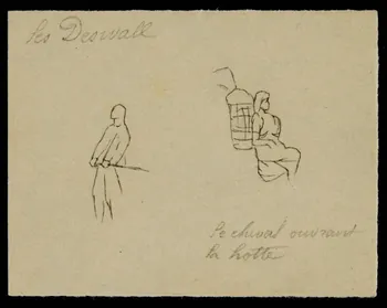 partie d'un ensemble de dessins Les Deswall 1968.102.1487  Photo Mucem