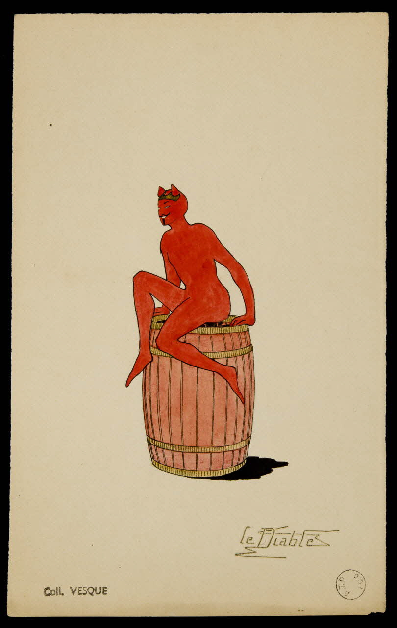 partie d'un ensemble de dessins Le Diable 1968.102.1489 Photo Mucem