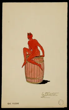partie d'un ensemble de dessins Le Diable 1968.102.1489  Photo Mucem