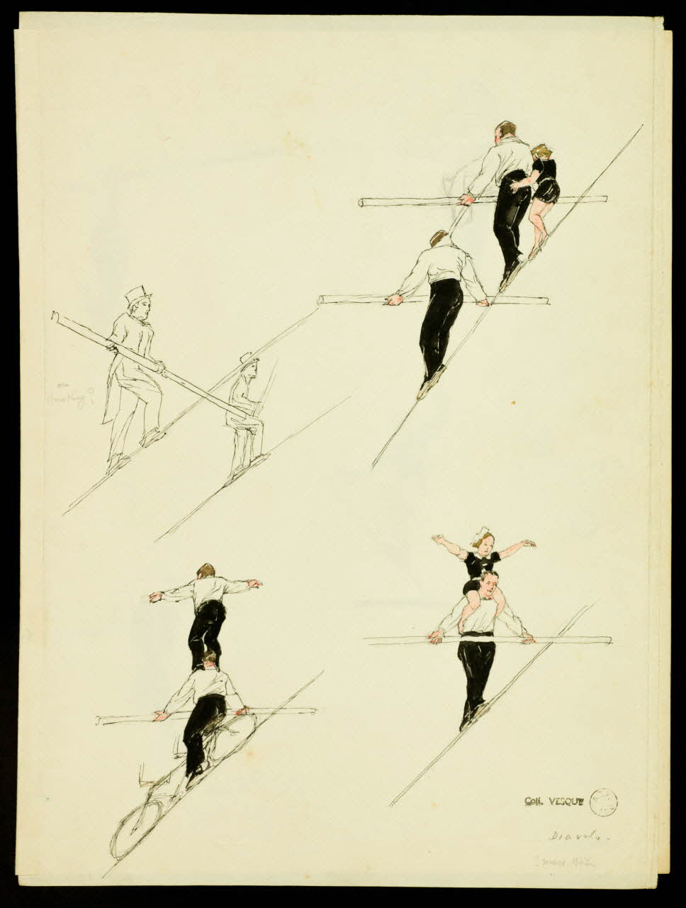 partie d'un ensemble de dessins Diavolo 1968.102.1491.2 Photo Mucem