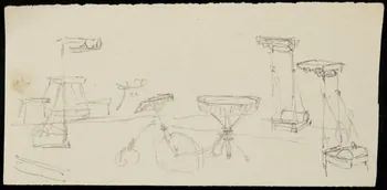 partie d'un ensemble de dessins Matériel de cirque 1968.102.1518.4  Photo Mucem