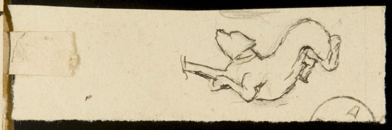 partie d'un ensemble de dessins Petit chien 1968.102.1523.4 Photo Mucem