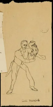 partie d'un ensemble de dessins Dresseur avec un chien 1968.102.1523.5 Photo Mucem