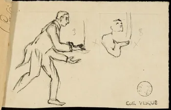partie d'un ensemble de dessins Homme jonglant 1968.102.1523.6 Photo Mucem