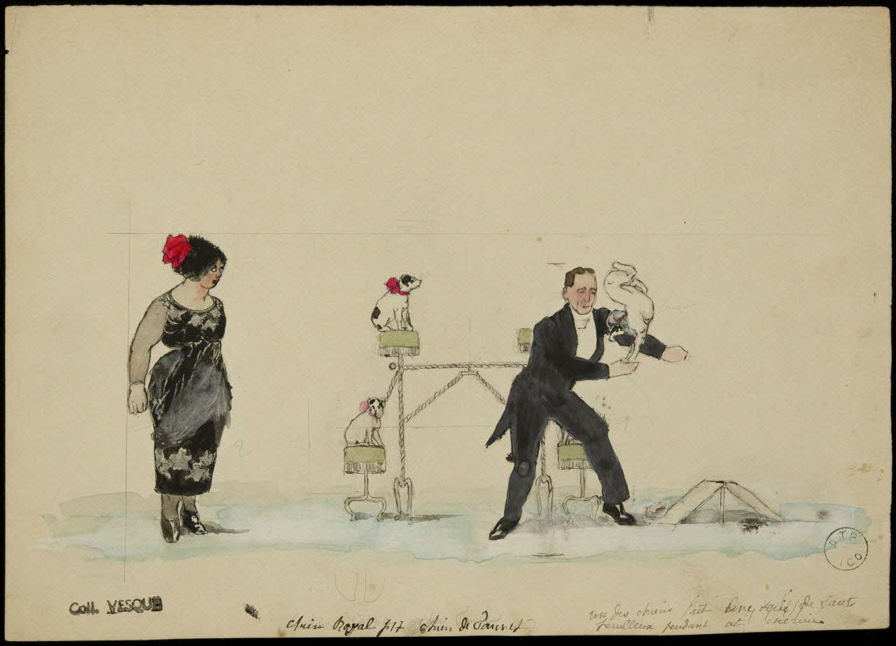 partie d'un ensemble de dessins Chien Royal 1968.102.1525.4 Photo Mucem