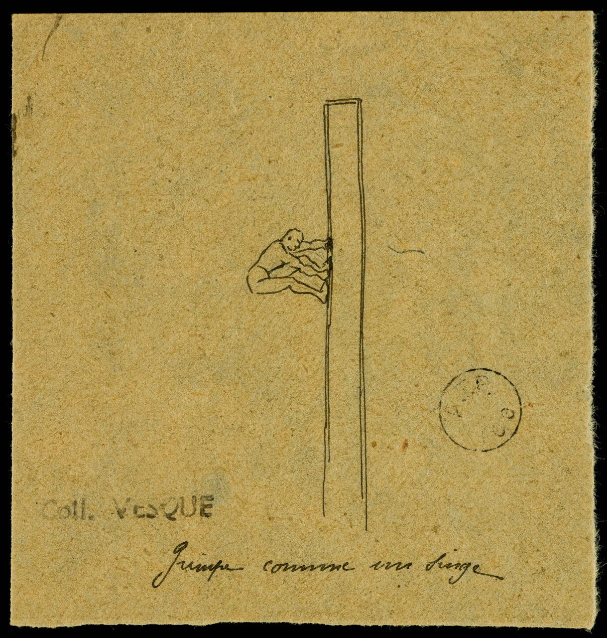 partie d'un ensemble de dessins grimpe comme un singe 1968.102.1530.1 Photo Mucem
