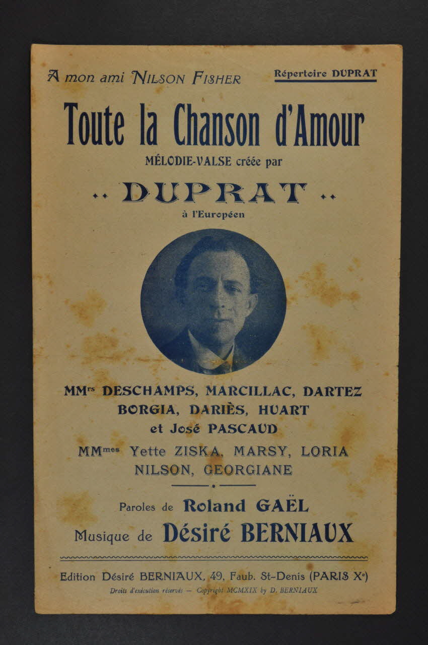 chanson petit format 1966.148.44 Photo Mucem