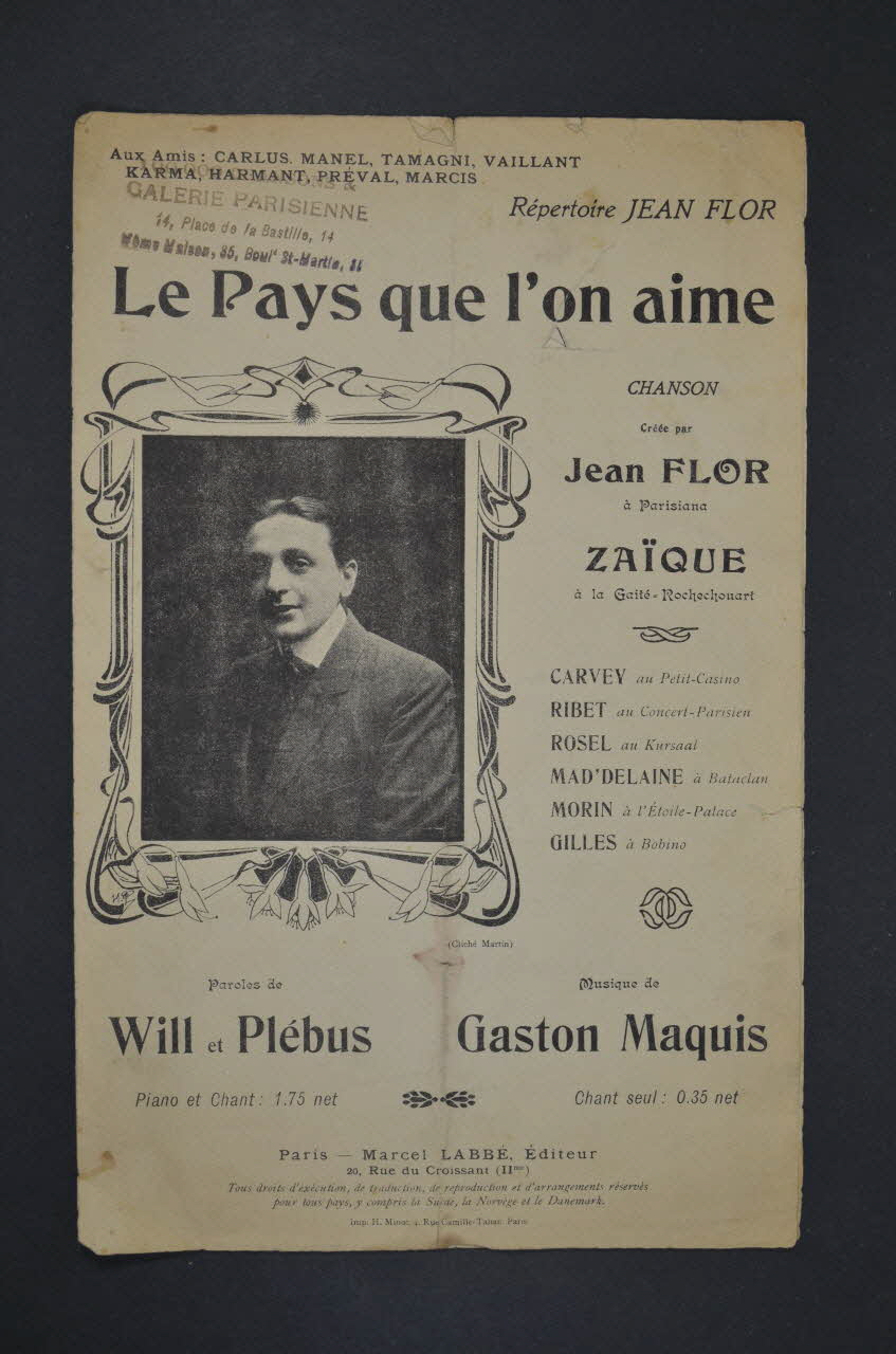 partition de musique petit format 1965.150.75 Photo Mucem