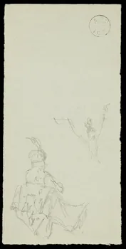 partie d'un ensemble de dessins Esquisse de figures 1968.102.1534.10 Photo Mucem