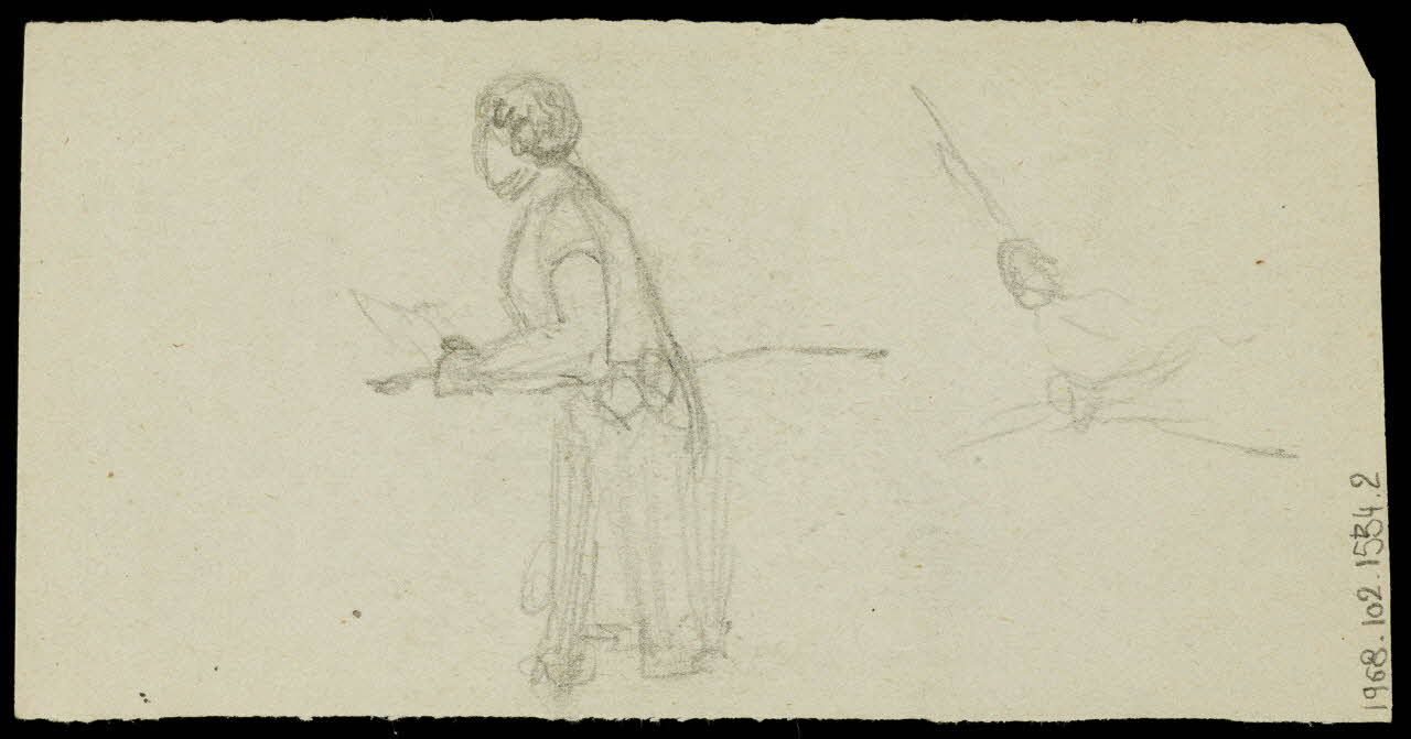 partie d'un ensemble de dessins Esquisse de figures 1968.102.1534.2  Photo Mucem