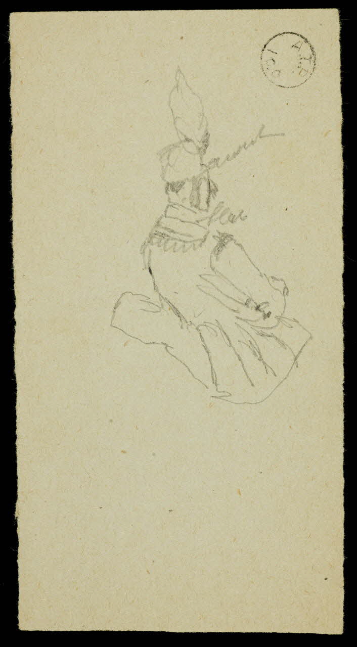 partie d'un ensemble de dessins Esquisse d'homme en costume oriental 1968.102.1536.2 Photo Mucem
