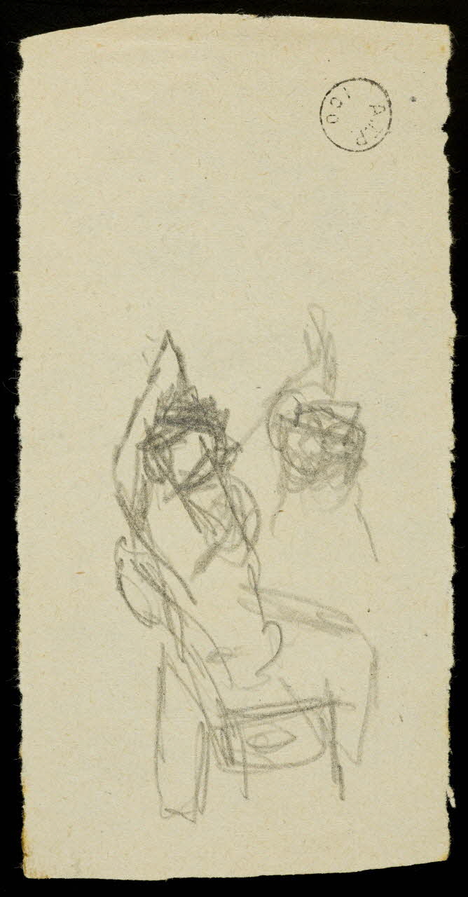 partie d'un ensemble de dessins Esquisses de personnages 1968.102.1550.4 Photo Mucem