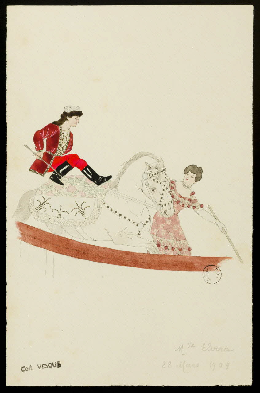 partie d'un ensemble de dessins Mlle Elvira 1968.102.1551 Photo Mucem