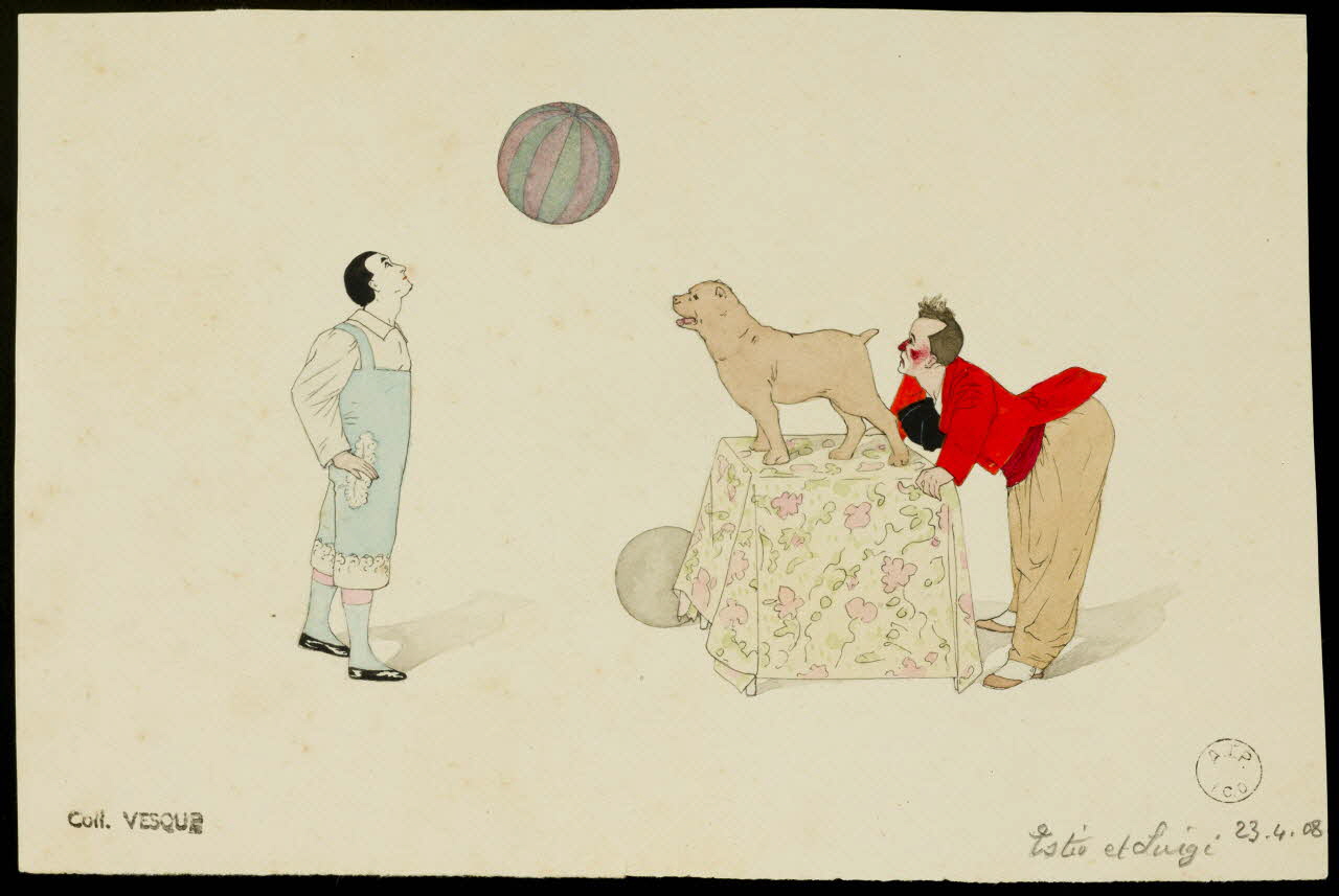 partie d'un ensemble de dessins Estio et Luigi 1968.102.1572 Photo Mucem