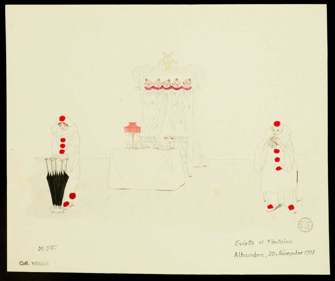 partie d'un ensemble de dessins Eviette et Fontaine 1968.102.1579 Photo Mucem