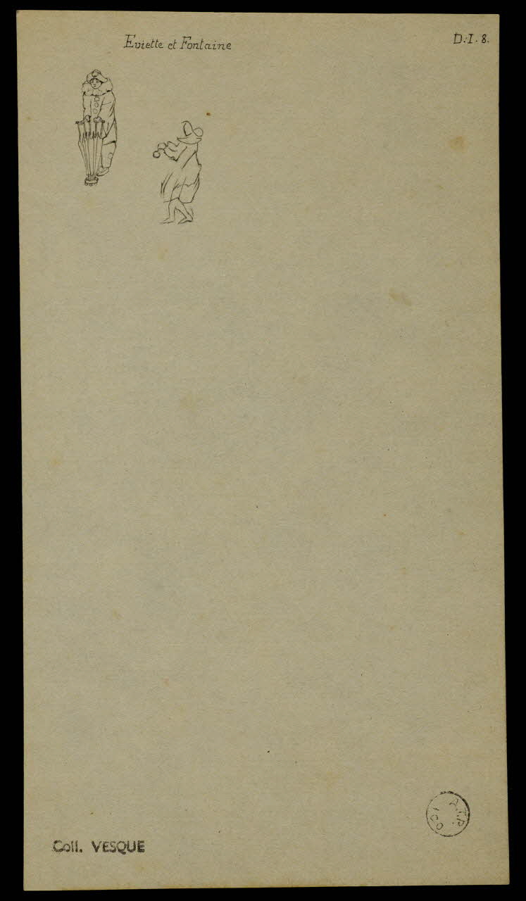 partie d'un ensemble de dessins Eviette et Fontaine 1968.102.1580 Photo Mucem