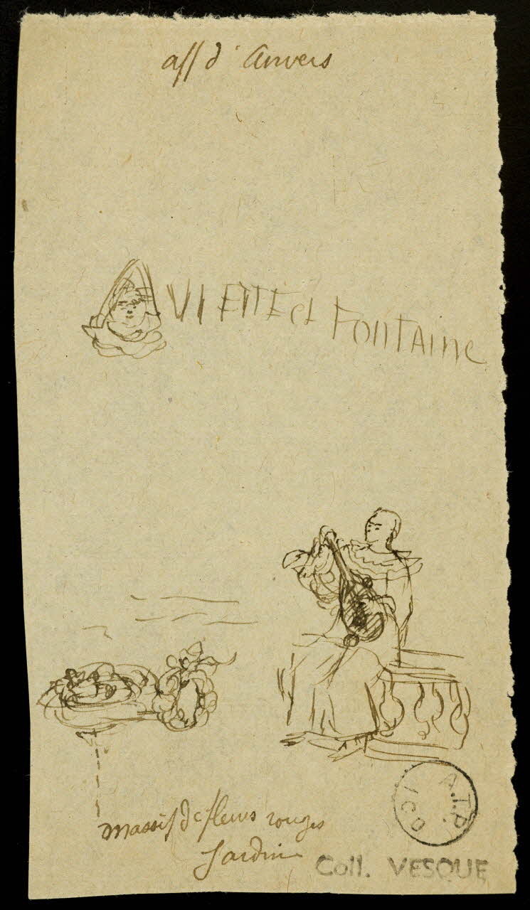 partie d'un ensemble de dessins EVIETTE et FONTAINE 1968.102.1581.3 Photo Mucem