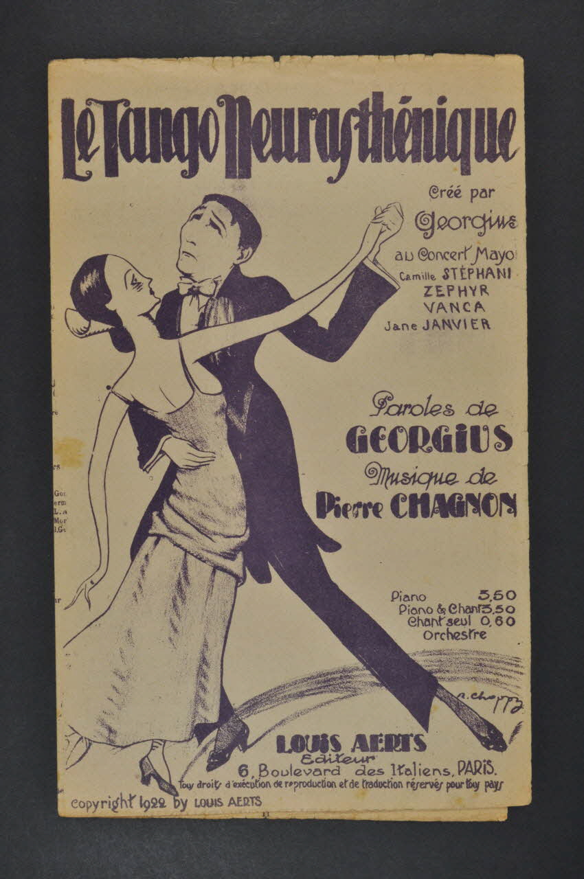 Georgius ; Pierre Chagnon ; R. Choppy ; Louis Aerts chanson petit format 1922 1966.148.5 Photo Mucem