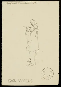 partie d'un ensemble de dessins Soufflant dans les couverts 1968.102.1581.6 Photo Mucem