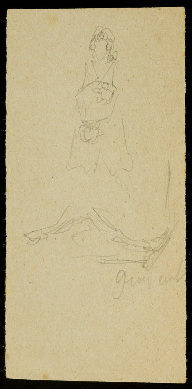 partie d'un ensemble de dessins Esquisses de personnages 1968.102.1584.4 Photo Mucem