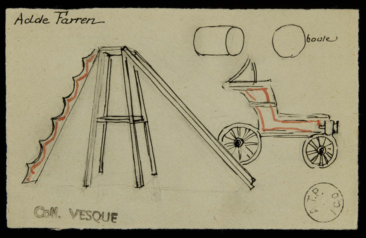 partie d'un ensemble de dessins Adde Farren 1968.102.1591.1 Photo Mucem