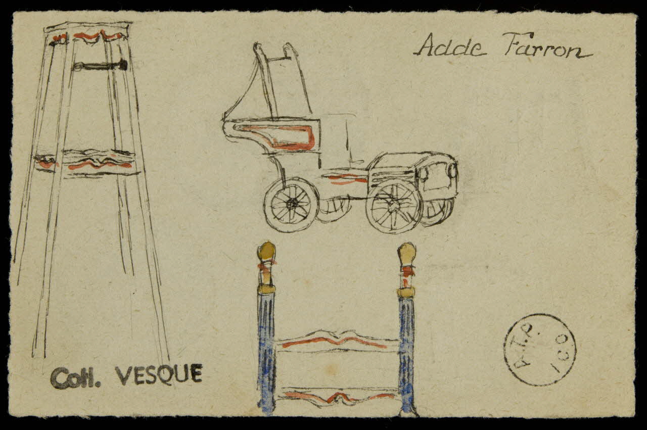 partie d'un ensemble de dessins Adde Farron 1968.102.1591.2 Photo Mucem