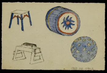 partie d'un ensemble de dessins Adde Farron 1968.102.1591.2  Photo Mucem