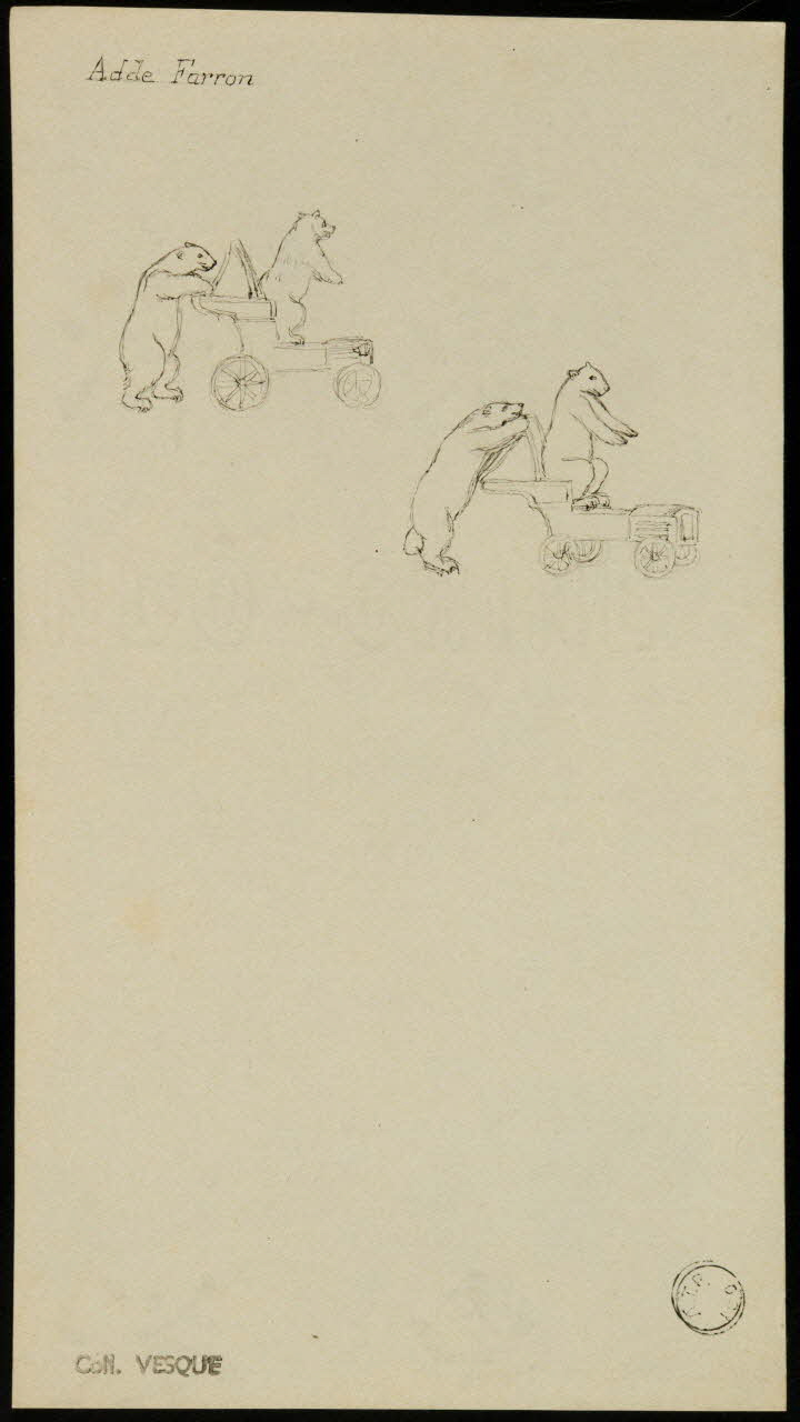 partie d'un ensemble de dessins Adde Farron 1968.102.1593.2 Photo Mucem