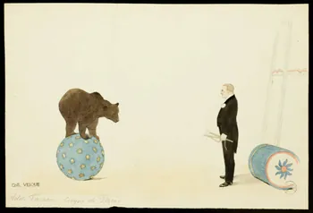 partie d'un ensemble de dessins Adde Farron, Cirque de Paris 1968.102.1593.3  Photo Mucem