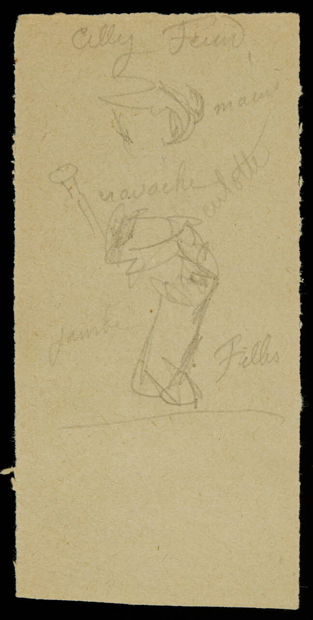 partie d'un ensemble de dessins Lilly Feindt 1968.102.1594.4  Photo Mucem
