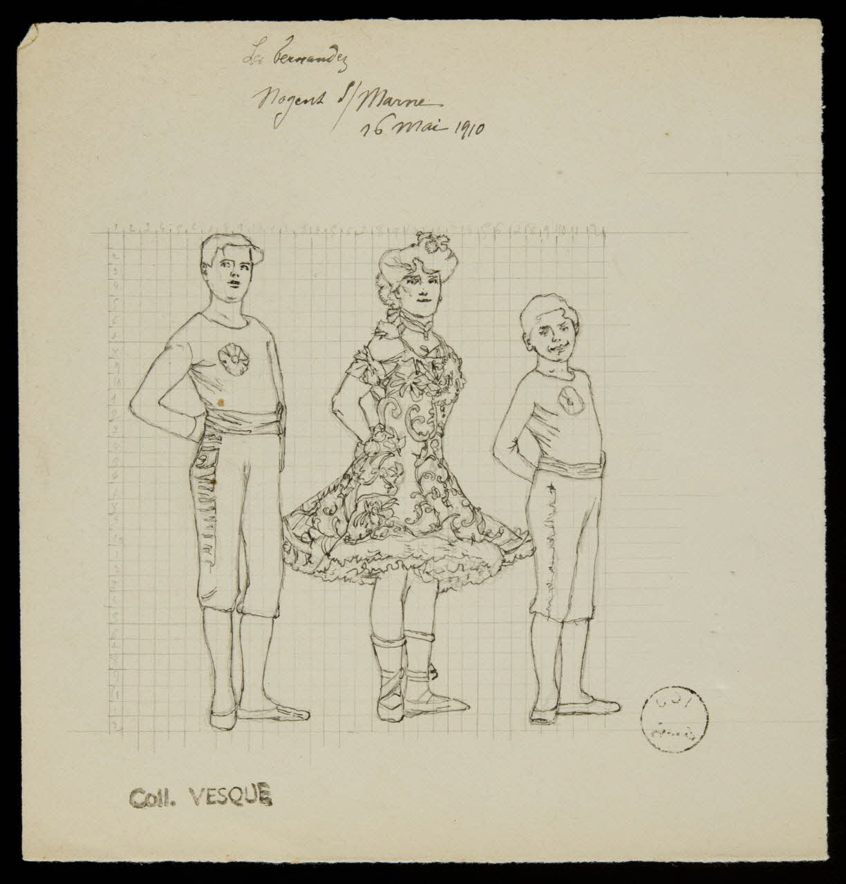 partie d'un ensemble de dessins Les Fernandez 1968.102.1596.2 Photo Mucem