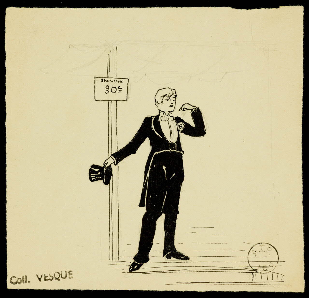 partie d'un ensemble de dessins Monsieur Loyal 1968.102.1609 Photo Mucem