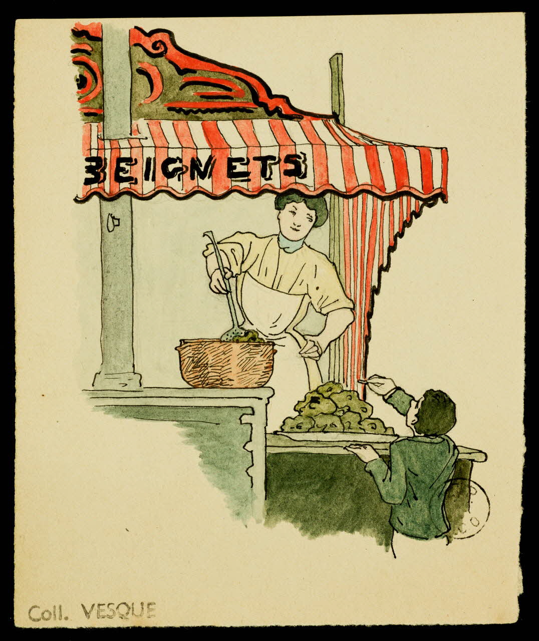 partie d'un ensemble de dessins BEIGNETS 1968.102.1610 Photo Mucem