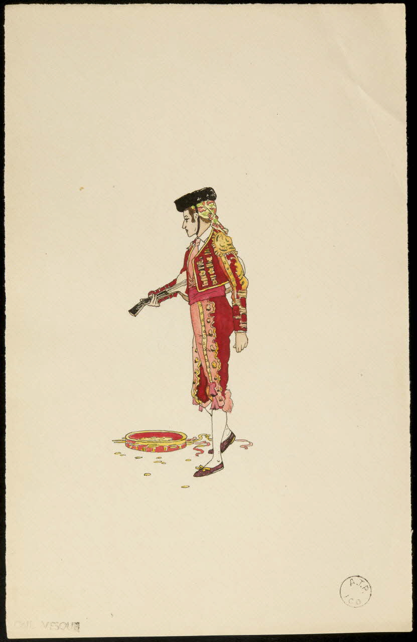 partie d'un ensemble de dessins Toréador 1968.102.1626 Photo Mucem