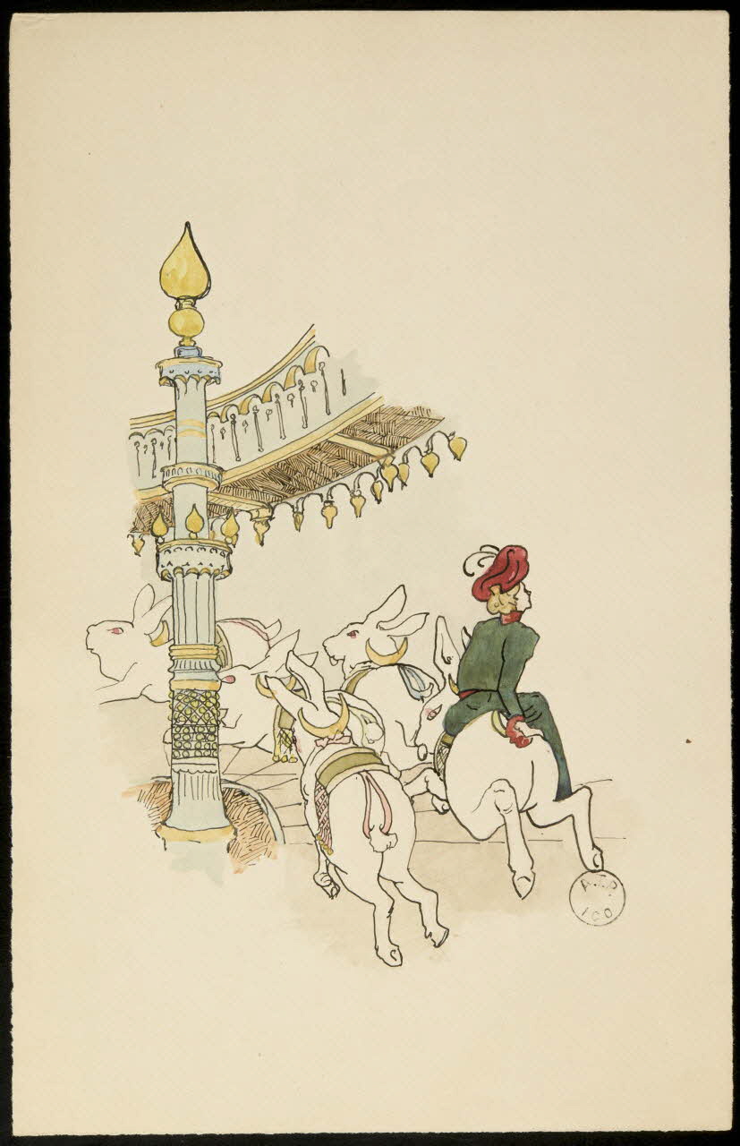 partie d'un ensemble de dessins Femme sur un manège 1968.102.1629 Photo Mucem