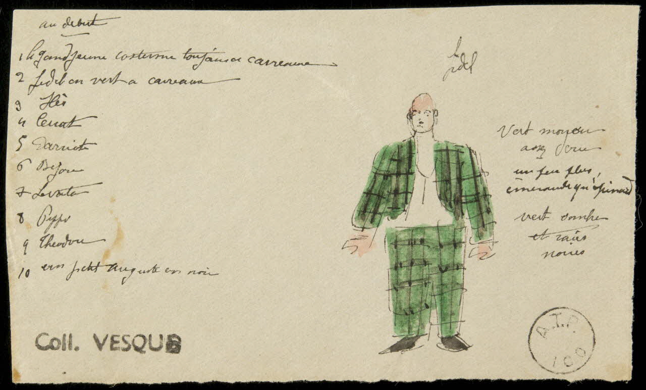 partie d'un ensemble de dessins Fidel 1968.102.1636 Photo Mucem