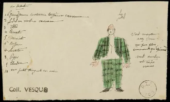partie d'un ensemble de dessins Fidel 1968.102.1636 Photo Mucem