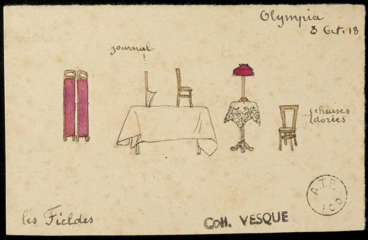 partie d'un ensemble de dessins Les Fieldes 1968.102.1640 Photo Mucem