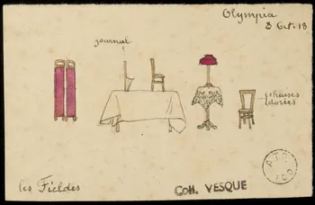 partie d'un ensemble de dessins Les Fieldes 1968.102.1640 Photo Mucem