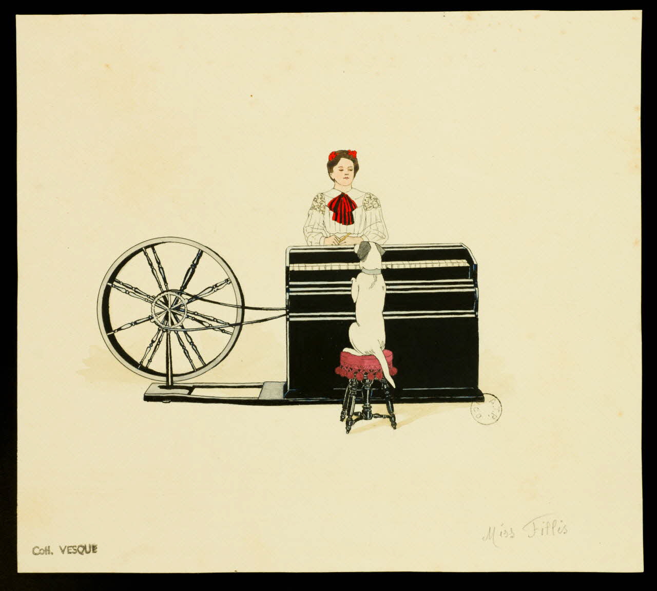 partie d'un ensemble de dessins Miss Fillis 1968.102.1648 Photo Mucem